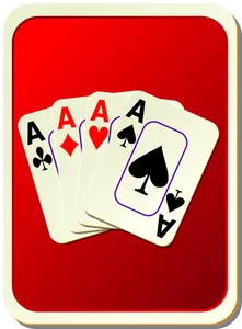Red playing card back vector illustration