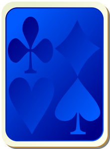 Jugando prediseñadas tarjeta vector vuelta azul