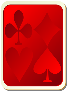 Image vector verso rouge carte à jouer