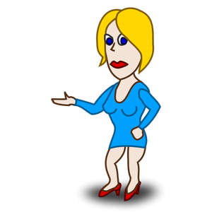 Blonde Frau comic-Figur-Vektor-Bild