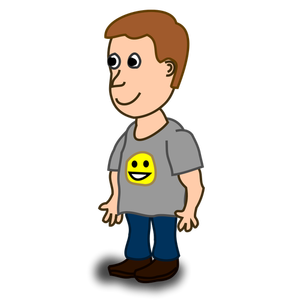 Boy omic character vector image