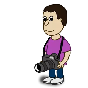 Photographer comic character vector image