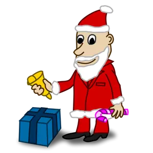 Santa komische karakter vector afbeelding