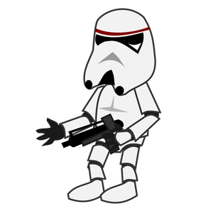 Stormtrooper çizgi roman karakteri vektör görüntü