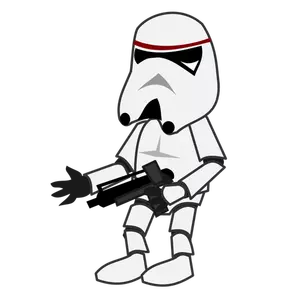 Stormtrooper comic character vector image