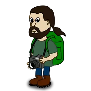 Trekker comic character vector image