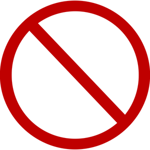 Immagine vettoriale segno di divieto