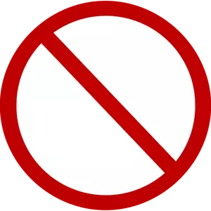 Prohibition sign vector image
