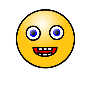 Laughing face emoticon vector image