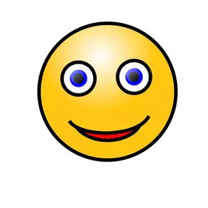 Staring smiley face icon vector image