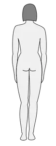 Silhouette vecteur de corps de la femme