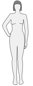 Female body silhouette vector clip art
