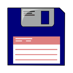 Označené modré diskety Vektor Klipart