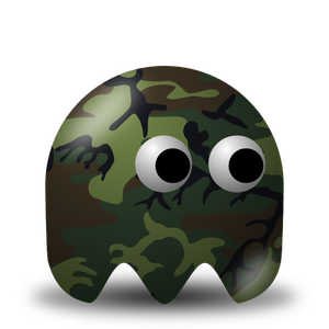 Game baddie camouflage soldier vector image