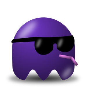 Ragazzo di gioco icona nell'immagine di vettore di occhiali da sole