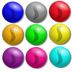 Vector afbeelding van een reeks van kleurrijke cirkels