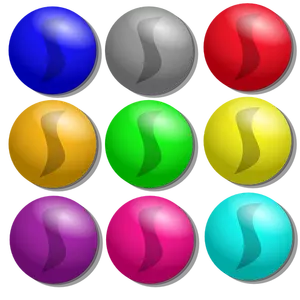 Vector image of set of colorful circles