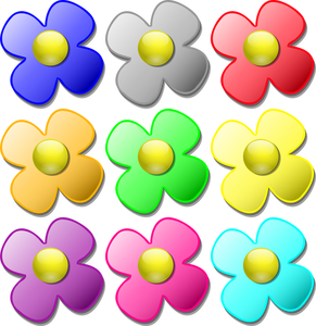 Juego canicas - vector flores