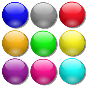 Ilustraţia vectorială set de bile colorate