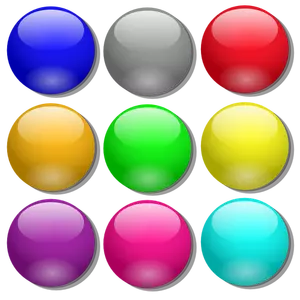 Ilustração em vetor de conjunto de bolas coloridas