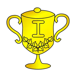 Gyldne trofeet vector illustrasjon
