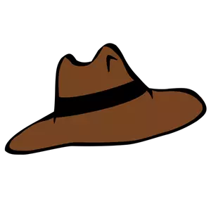 Illustration vectorielle chapeau brun
