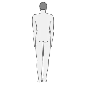 Männlichen Körper-Kontur-Vektor-ClipArt-Grafik