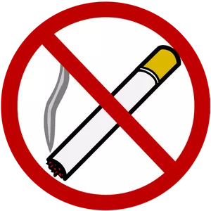 Rökning förbjuden-skylt vektor ClipArt