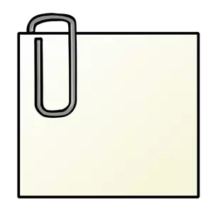 Note with paperclip vector clip art