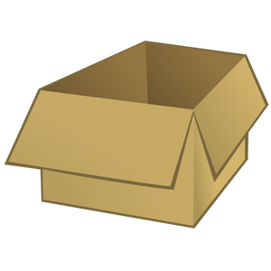 Vector image of a brown box