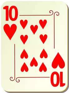 Ten of hearts vector clip art