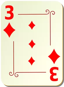 Tre av diamanter vector illustrasjon