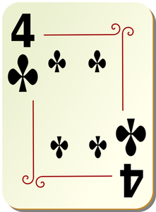 Vier clubs vector illustratie