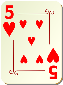 Vijf van harten vector illustraties