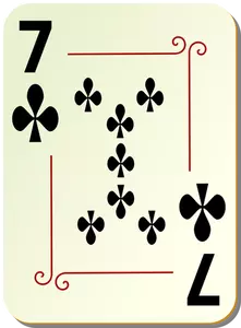 Zeven van clubs vectorafbeeldingen