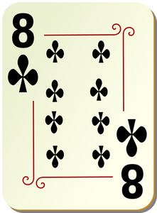 Eight of clubs vector drawing