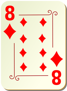 Eight of diamonds vector image
