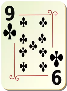 Nine of clubs vector image