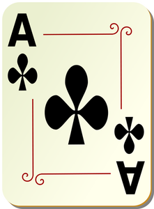 Ace of clubs vector image