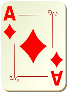 Ace of diamonds vector drawing