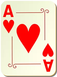 Ace of hearts vector graphics