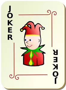 Black Joker playing card vector image