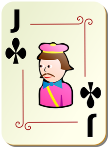 Joker van clubs vector illustraties