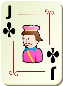 Joker of clubs vector clip art