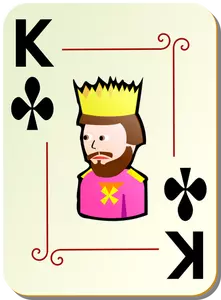 King of clubs vector image