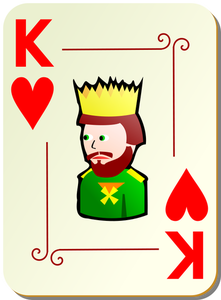 Kung av hjärtan vektor illustration