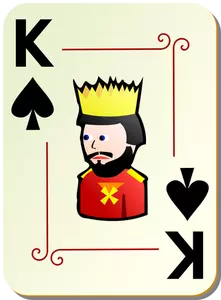 King of spades playing card vector illustration