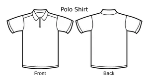 Polo Shirt Vorlage Vektor-Bild