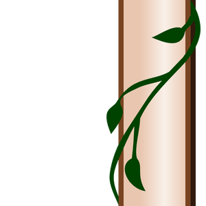 Pillar with ivy branch border detail vector image