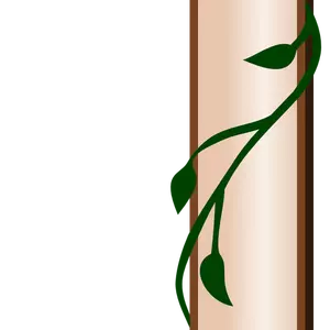 Pilastro con immagine vettoriale di edera ramo confine dettaglio